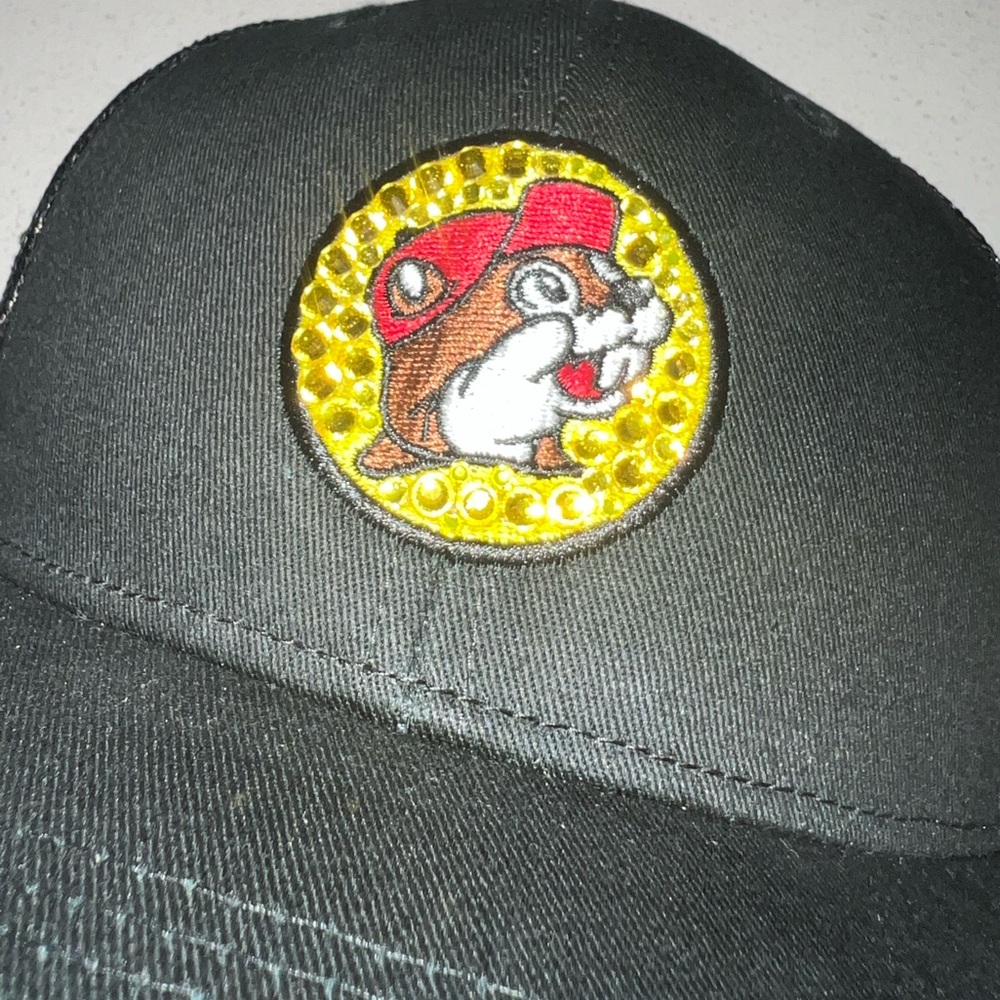 Custom Bedazzled Buc-ee’s Black Trucker Hat